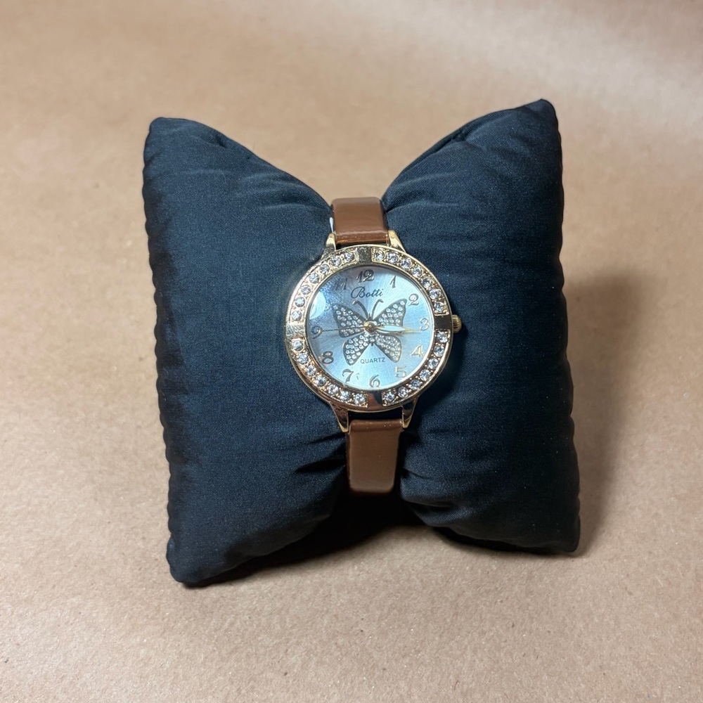 Elegant Brown and Gold Women's Watch